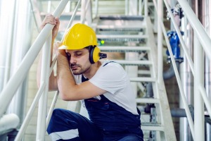 Warehouse worker with fatigue